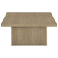 Devar 3-piece Square Cocktail Coffee End Table Set Latte