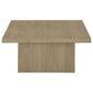 Devar 3-piece Square Cocktail Coffee End Table Set Latte