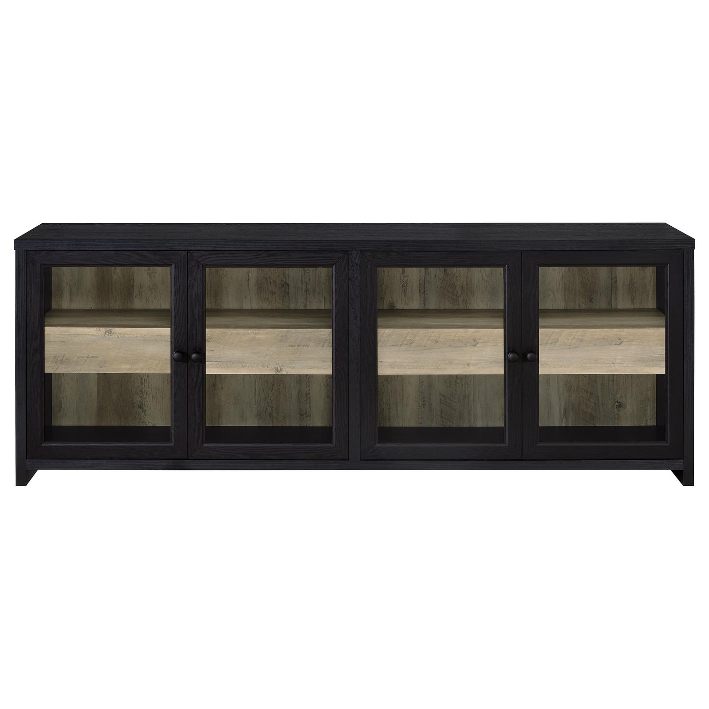 Denison 3-piece Entertainment Center 79-inch TV Stand Black
