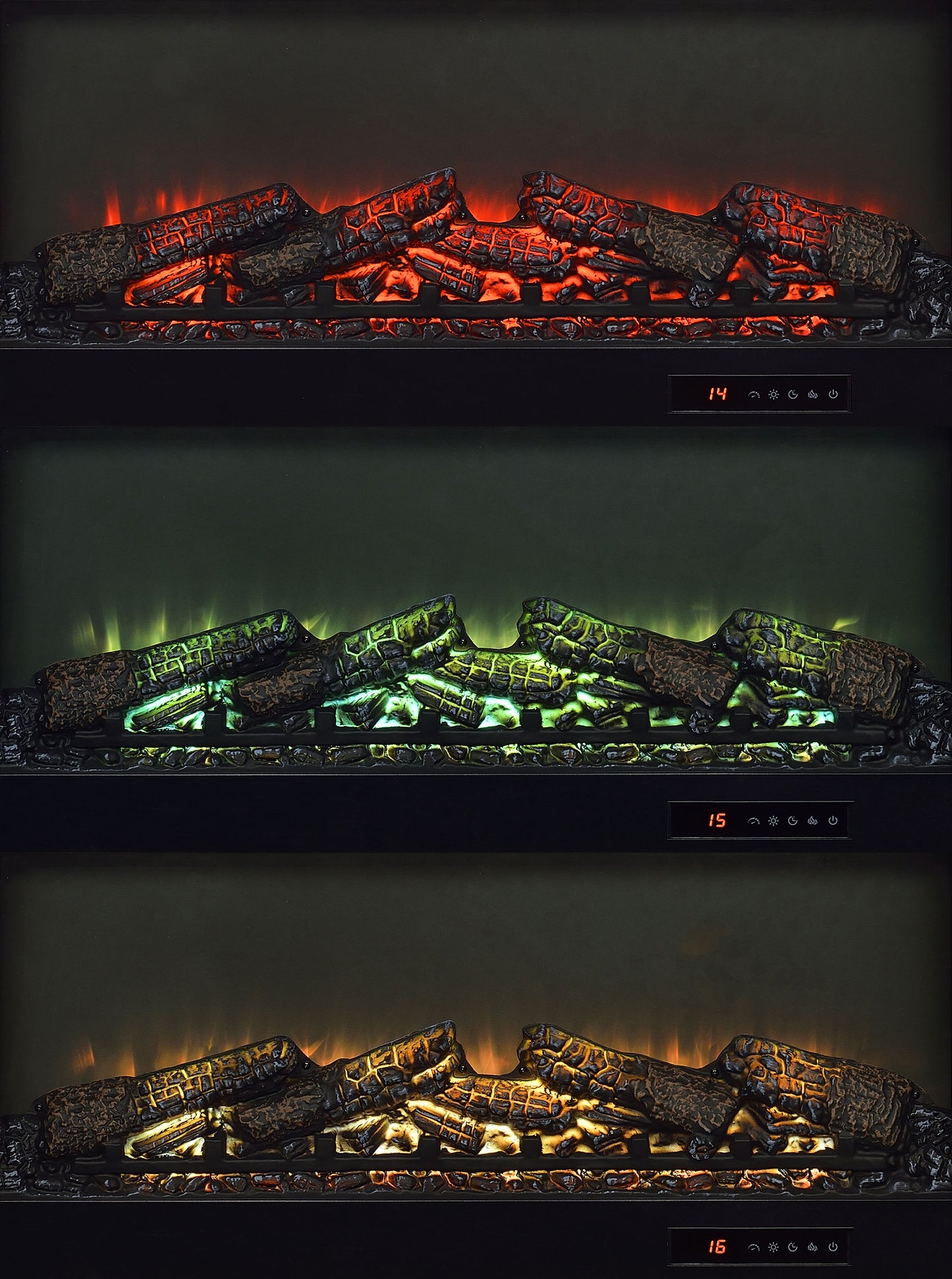 Fuller 60-inch 2-door TV Stand Fireplace Media Console Mango