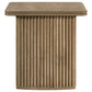 Adina Square Wood Side End Table Distressed Light Brown