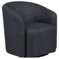 Mossbrook Fabric Upholstered Swivel Accent Chair Anthracite