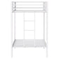 Alevera Metal Twin Over Twin Bunk Bed with Ladder White