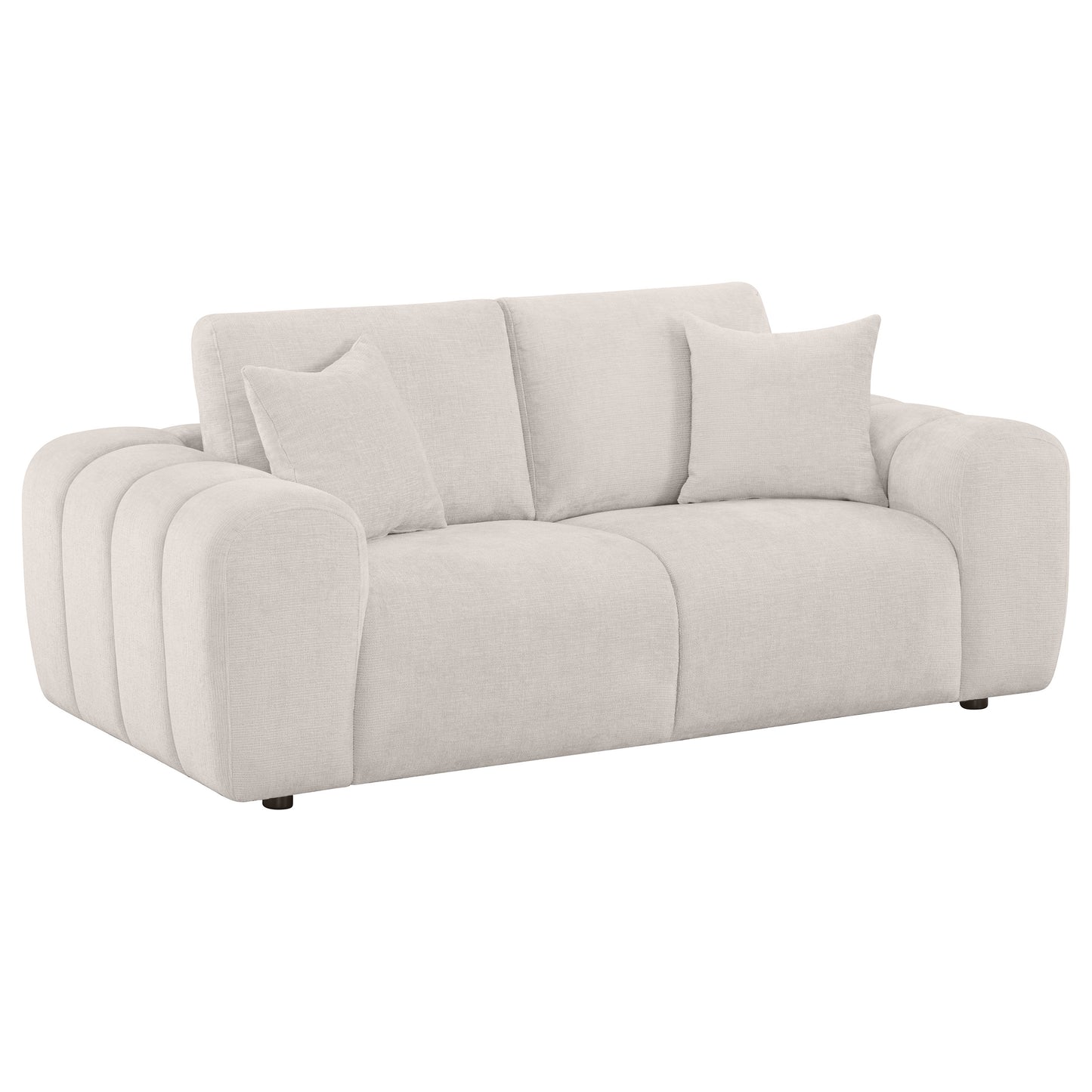 Burnett 4-piece Chenille Upholstered Sofa Set Ivory