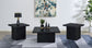 Devar 3-piece Square Cocktail Coffee End Table Set Black