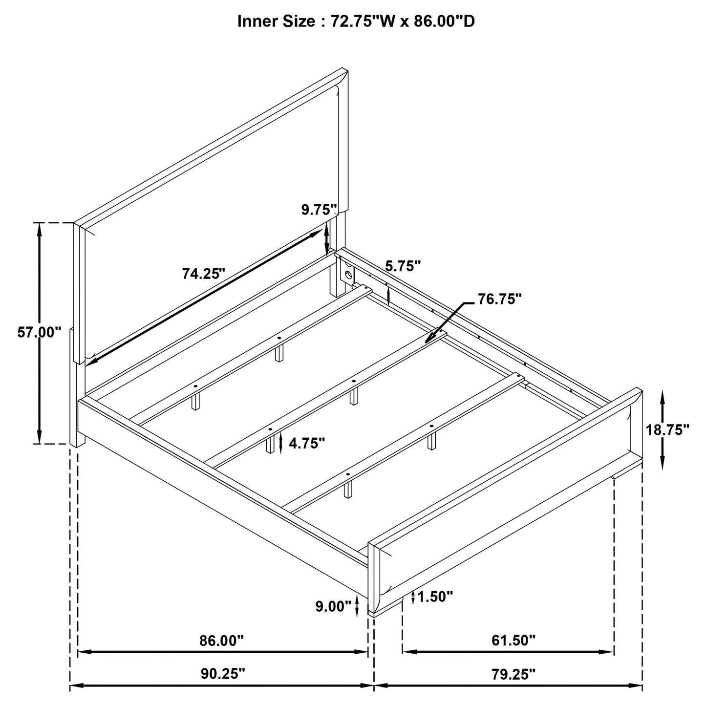 Gracemont 4-piece California King Bedroom Set White