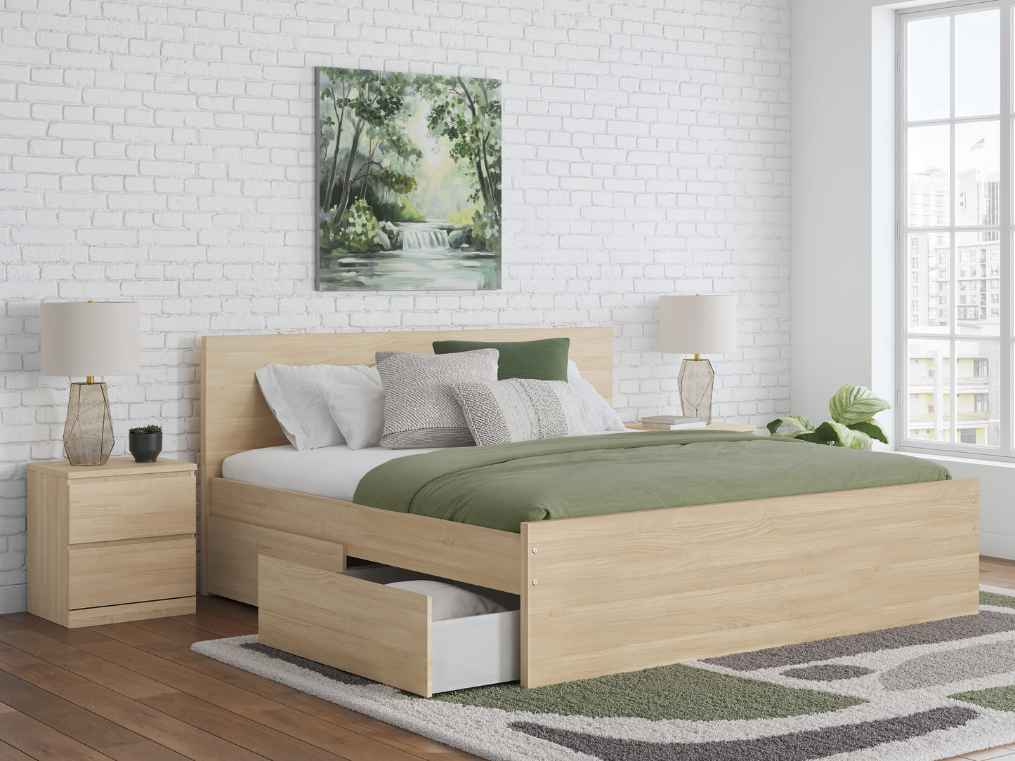 Onita King Panel Platform Bed with Storage