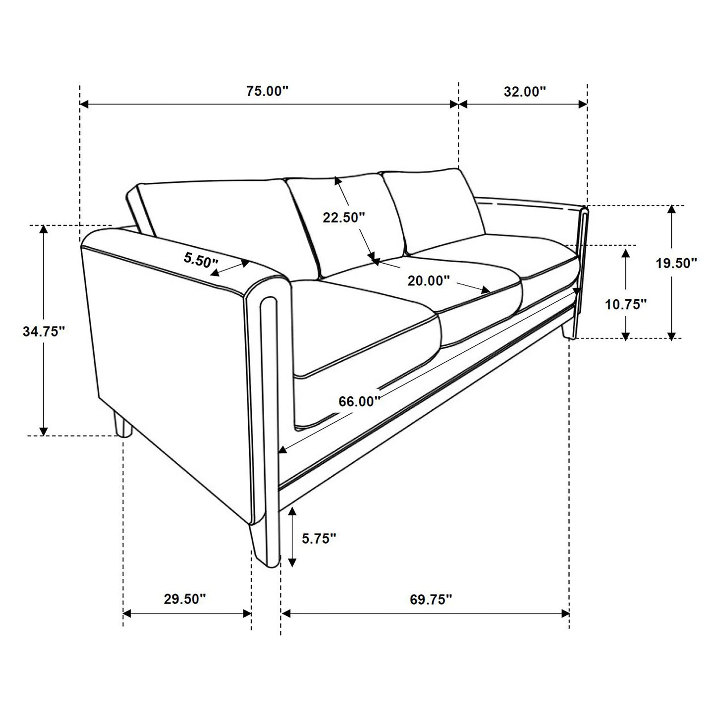 Islington 2-piece Upholstered Panel Arm Sofa Set Taupe
