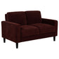 Ruth 2-piece Fabric Upholstered Track Arm Sofa Rust Red