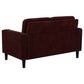 Ruth 2-piece Fabric Upholstered Track Arm Sofa Rust Red