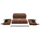 Bowen II 2-piece Fabric Upholstered Track Arm Sofa Set Rust