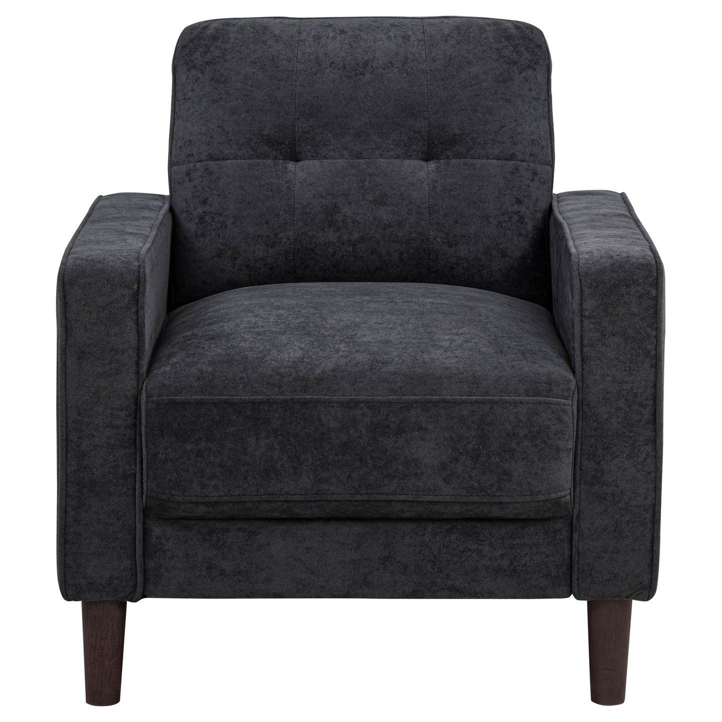 Bowen II Fabric Upholstered Track Arm Chair Steel Grey