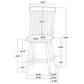 Andrews Windsor Counter Height Dining Side Chair Black (Set of 2)