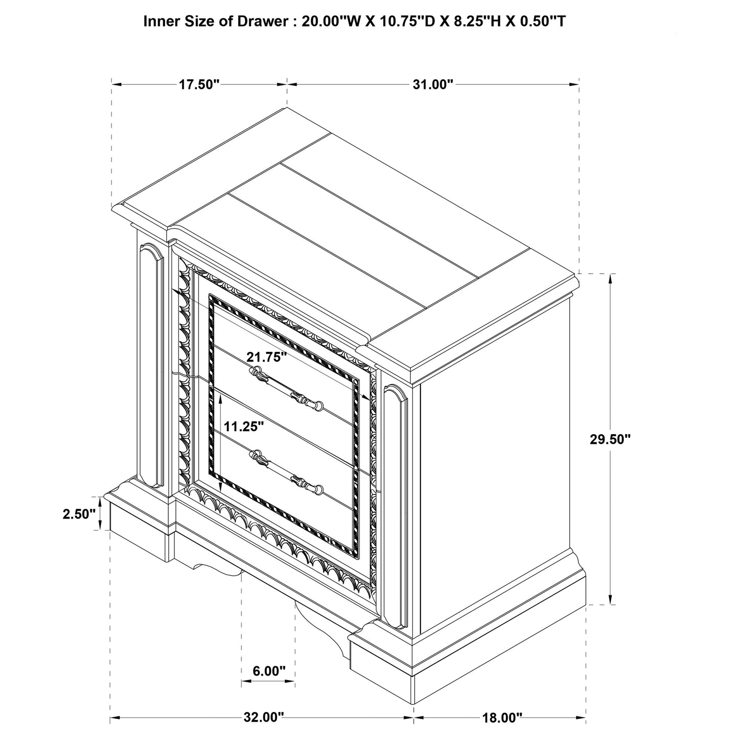 McKinney 5-piece Eastern King Bedroom Set Vintage White