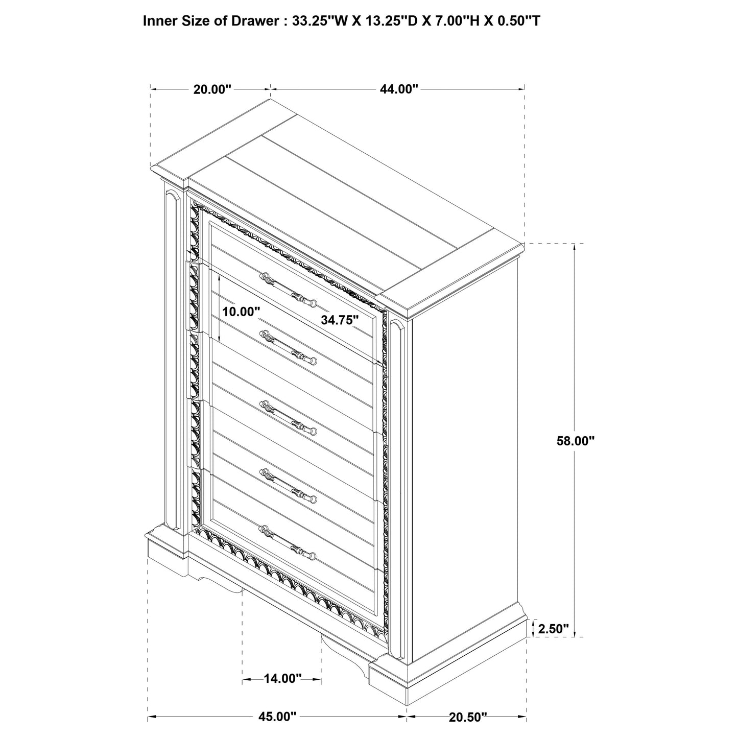 McKinney 5-piece Queen Bedroom Set Vintage White