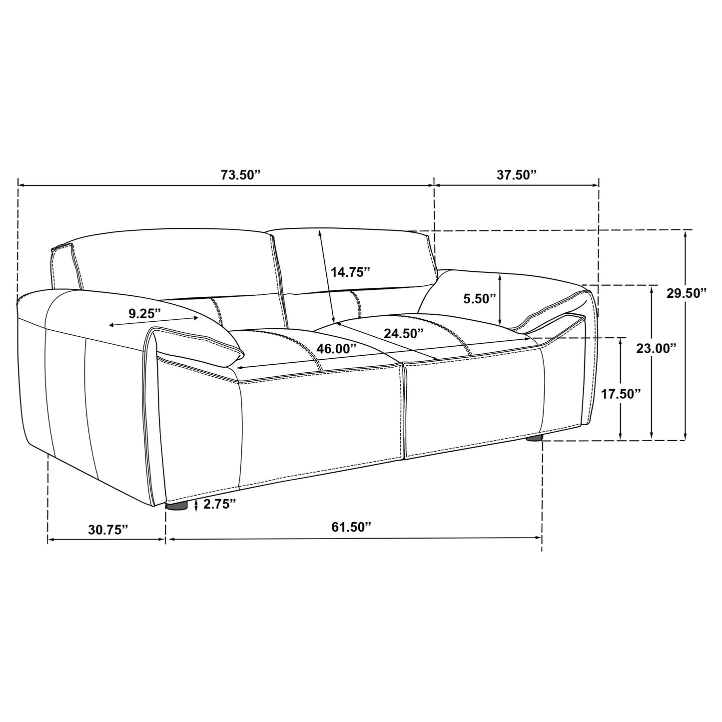 Buxton 2-piece Leather Upholstered Sofa Set Orange