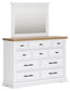 Ashbryn California King Panel Storage Bed with Mirrored Dresser, Chest and Nightstand