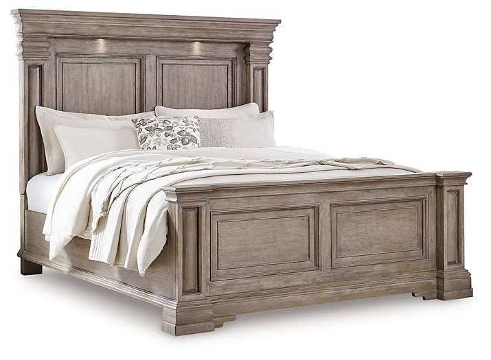 Blairhurst Queen Panel Bed with Mirrored Dresser, Chest and Nightstand
