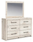 Lawroy Full Panel Headboard with Mirrored Dresser, Chest and Nightstand