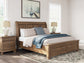 Feddinger King Storage Sleigh Bed with Mirrored Dresser