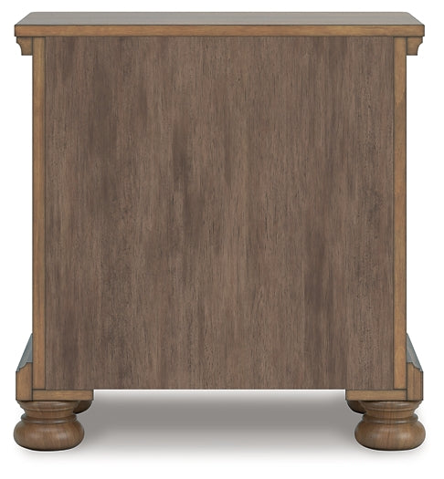 Feddinger King Panel Bed with Mirrored Dresser, Chest and Nightstand