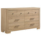 Arielle 4-piece Eastern King Bedroom Set Light Oak