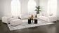 Burnett Chenille Upholstered Wide Arm Sofa Ivory