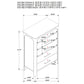 Solano 5-drawer Bedroom Chest of Drawers Weathered Mango