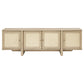 Kailani 79-inch 4-door Cane TV Stand Media Console Beige Oak