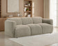 Dorset Fabric Upholstered Round Track Arm Sofa Brown