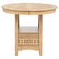 Lavon Oval 60-inch Counter Height Extension Dining Table Light Oak