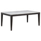 Averill 7-piece White Marble Top Dining Set Tan and Coffee Bean