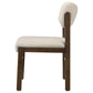 Kehoe Upholstered Dining Side Chair Cream and Walnut (Set of 2)