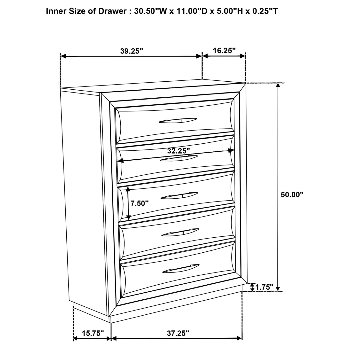 Atlas 5-piece California King Bedroom Set Dark Oak