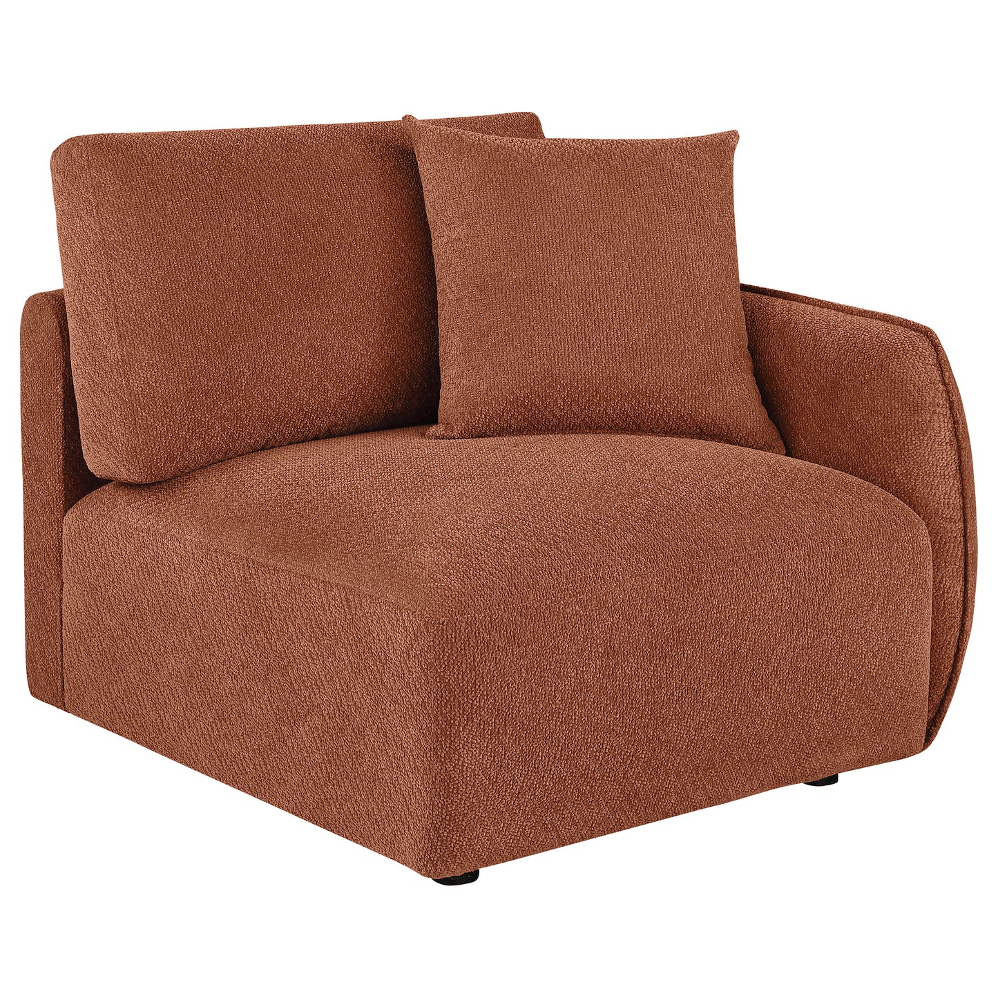 Elysia 5-piece Chenille Upholstered Modular Sectional Sofa Coral