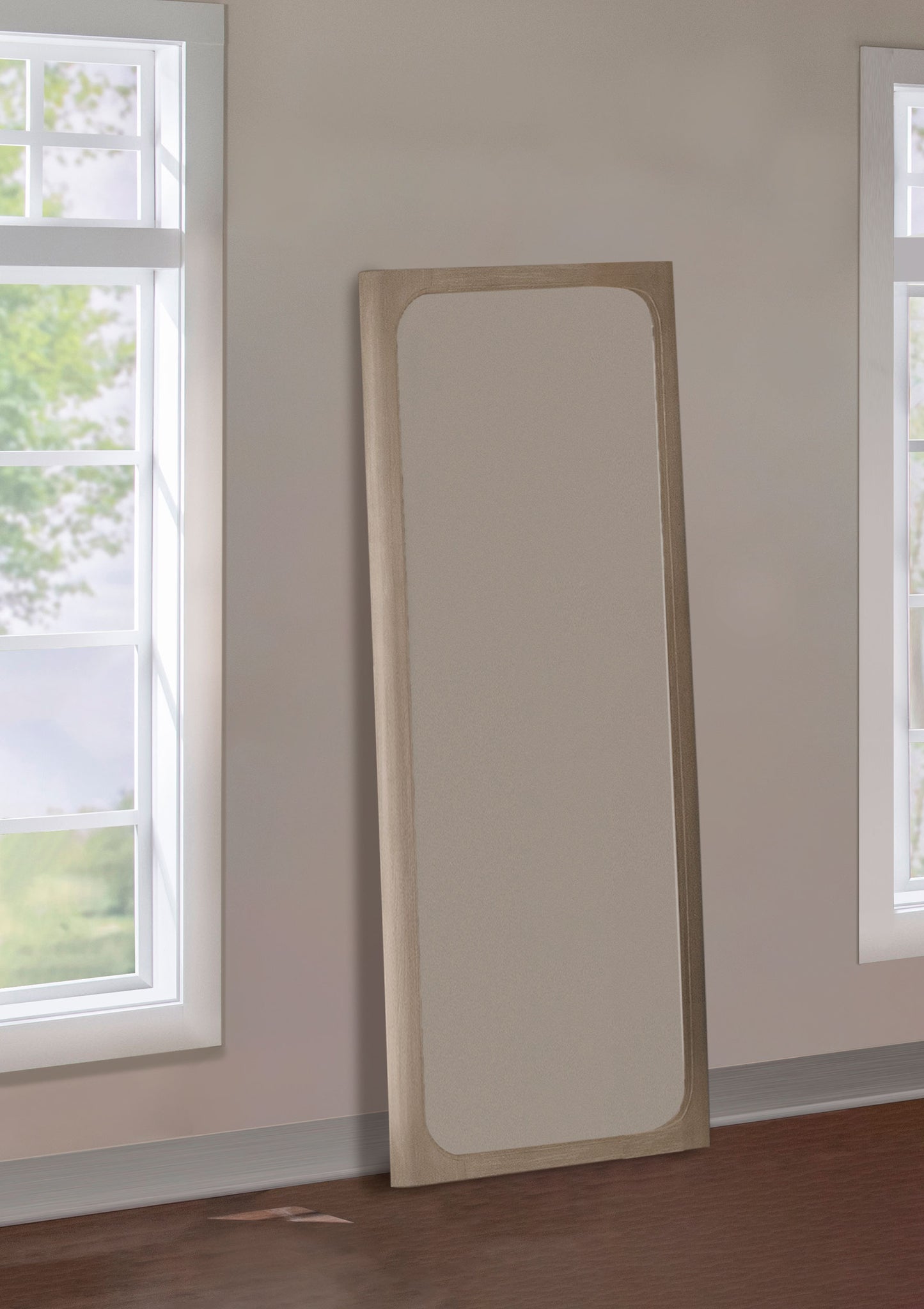 Solano 80-inch Full Length Floor Mirror Weathered Mango