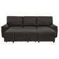 Demko Sleeper Sectional Sofa with Speaker and Storage Chaise Brown