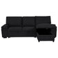 Demko Sleeper Sectional Sofa with Speaker and Storage Chaise Black