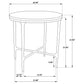 Hermas 2-piece Round Marble Coffee and End Table Set White