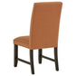 Berning Fabric Upholstered Parson Side Chair Salmon Orange (Set of 2)