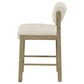 Kehoe Upholstered Counter Height Chair Cream and Natural Oak (Set of 2)