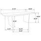 Decker 7-piece 82-inch Rectangular Dining Set Cream and Natural Oak