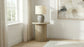 Hamlyn Round Fluted Occasional Side End Table Natural Oak