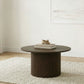 Hamlyn Round Fluted Occasional Cocktail Coffee Table Walnut