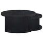 Sweeney 2-piece Round Wood Occasional Nesting Table Set Black