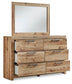 Hyanna King Panel Bed, Dresser, Mirror, Chest and Nightstand