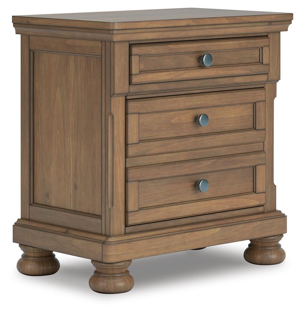 Feddinger King Panel Bed with Mirrored Dresser, Chest and Nightstand