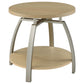 Dacre 2-piece Round Coffee and End Table Set Greige