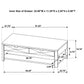 Marcelo Wood Coffee Table with 2 Drawers and Shelf Light Elm
