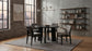 Strouse 47-inch Round Wood Dining Room Table Black